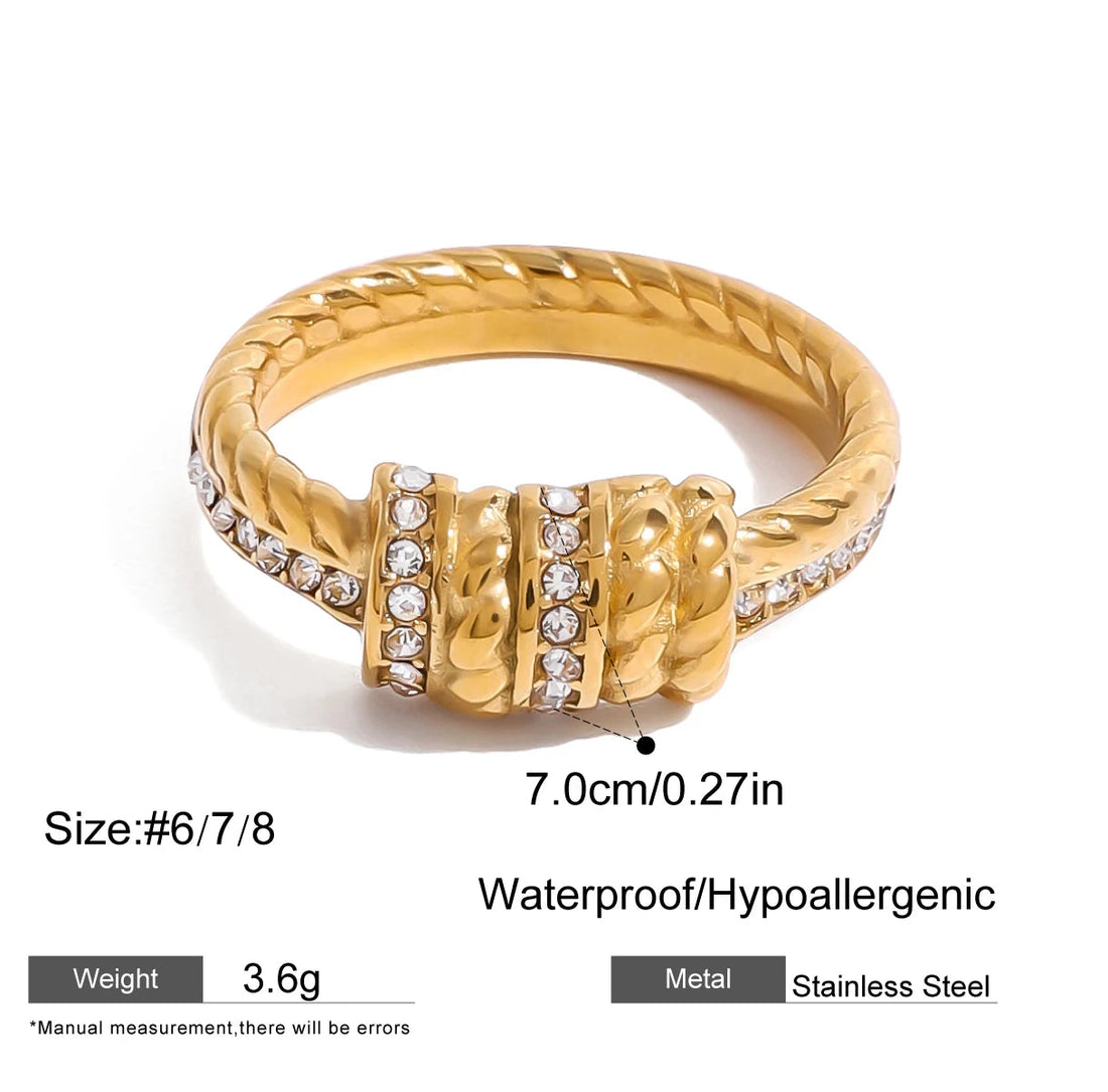 Riviera Glam Twisted Ring
